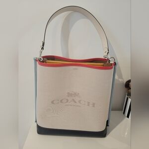 Coach Mollie Bucket Bag in Colorblock Natural Multi